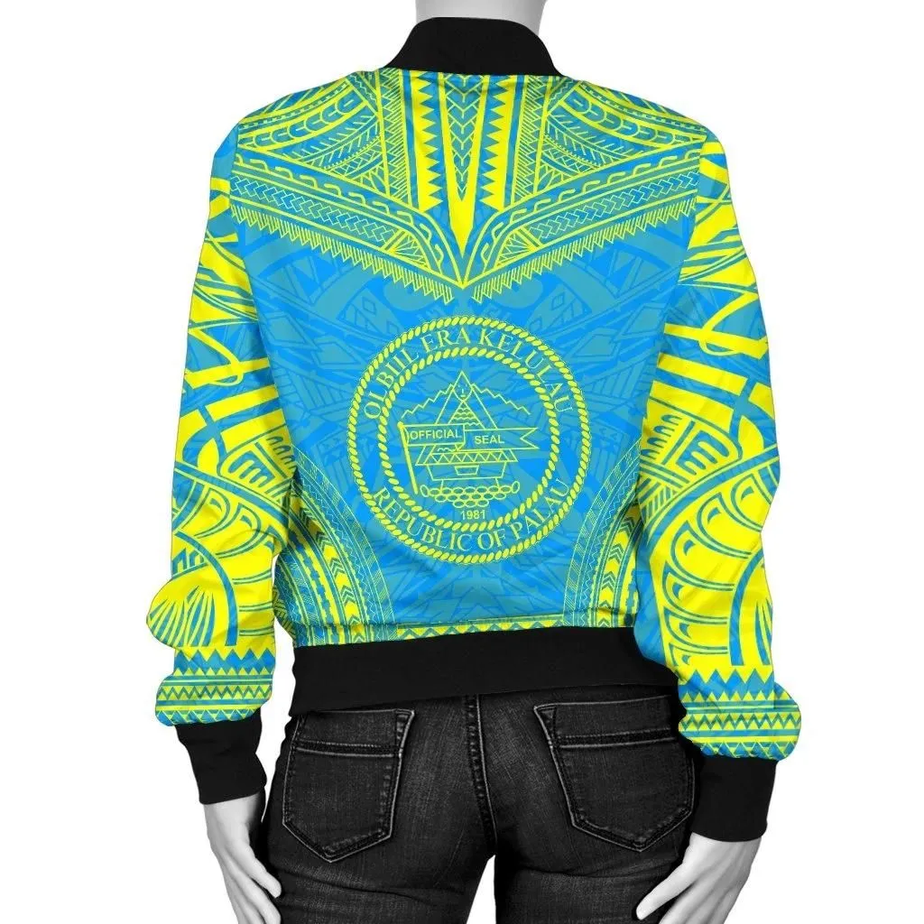 FamilyGater Jacket - Bomber Jacket Palau Flag Polynesian Chief - Bn10