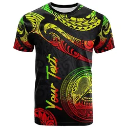 American Samoa Custom Personalised T-Shirt - Poly Tattoo Reggae Version