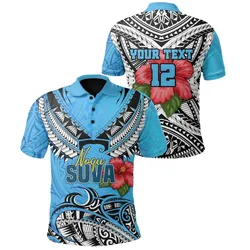 (Custom Personalised) Suva Fiji Rugby Polo Shirt Polynesian Style