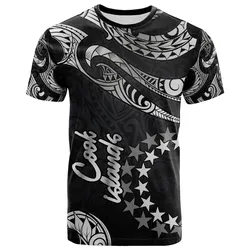 Cook Islands Polynesian T-Shirt - Poly Tattoo White Version