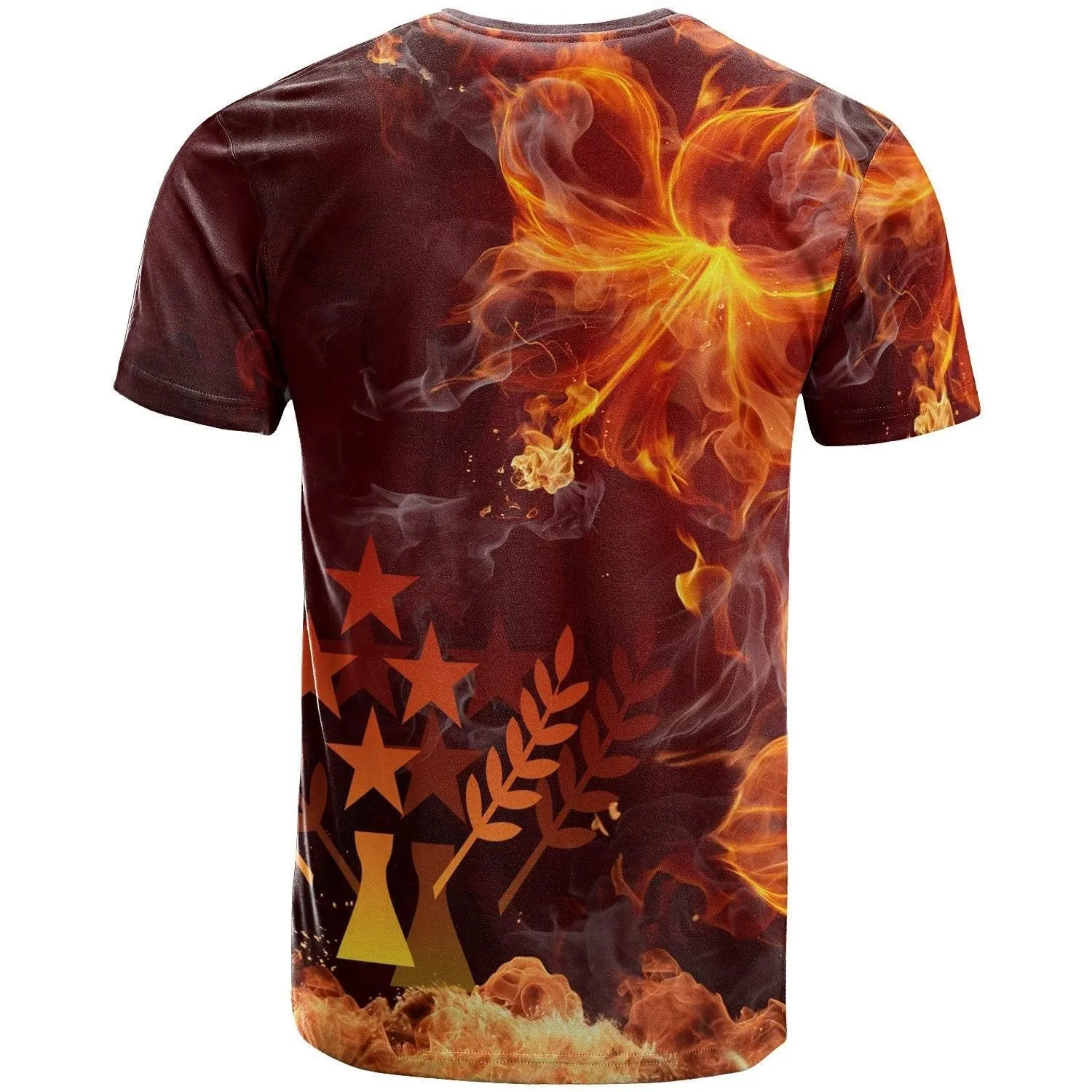 Kosrae Micronesia Custom Personalised T Shirt - Fire Hibiscus
