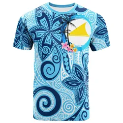 Tokelau T- Shirt - Tribal Plumeria Pattern