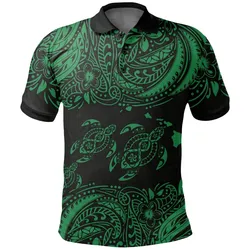 Hawaii Turtle Polo Shirt, Polynesian Hibiscus Golf Shirt BN12