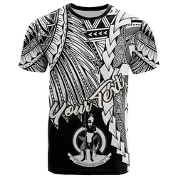 Vanuatu Polynesian Custom Personalised T-Shirt - Tribal Wave Tattoo White