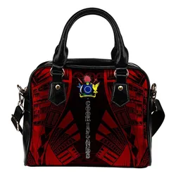 Cook Islands Shoulder Handbag - Polynesian Tattoo Red
