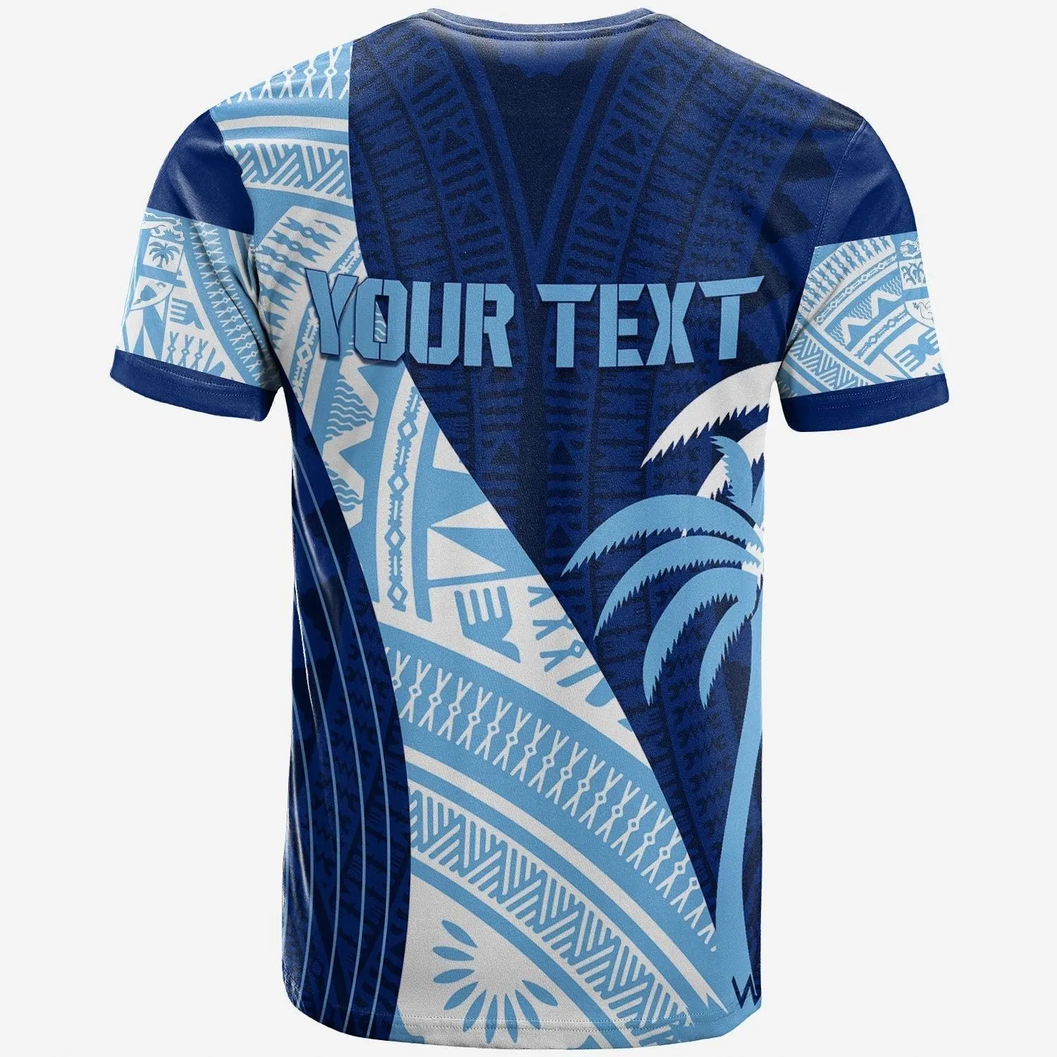 Personalised Fiji Rugby Sevens T shirt Kaiviti Kesakesa LT7