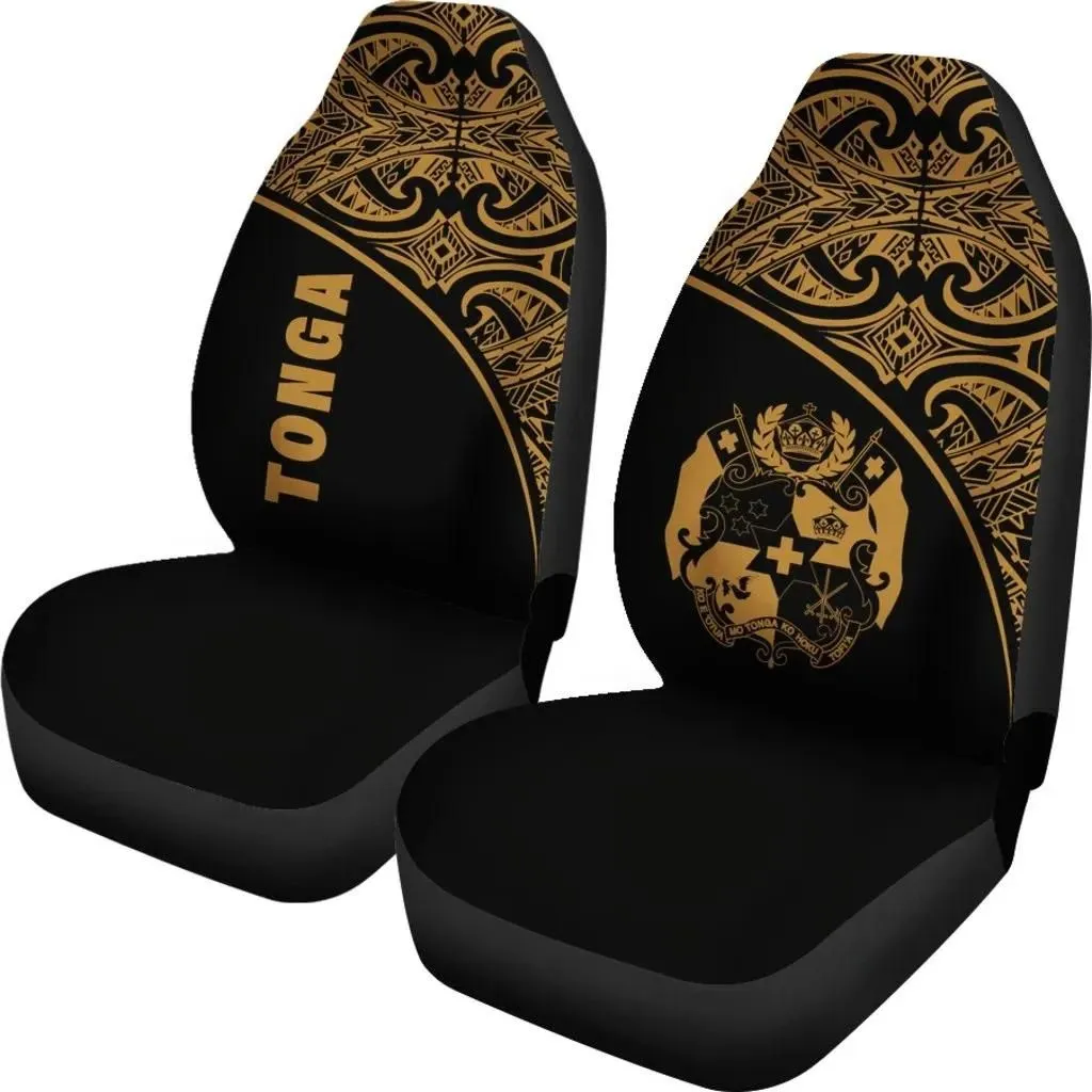 Alohawaii Accessories Car Seat Covers - Tonga Polynesian - Yellow Curve - BN11