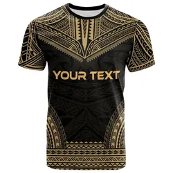 Marshall Islands Custom Personalised T Shirt - Marshall Islands Flag Polynesian Chief Tattoo Gold Version