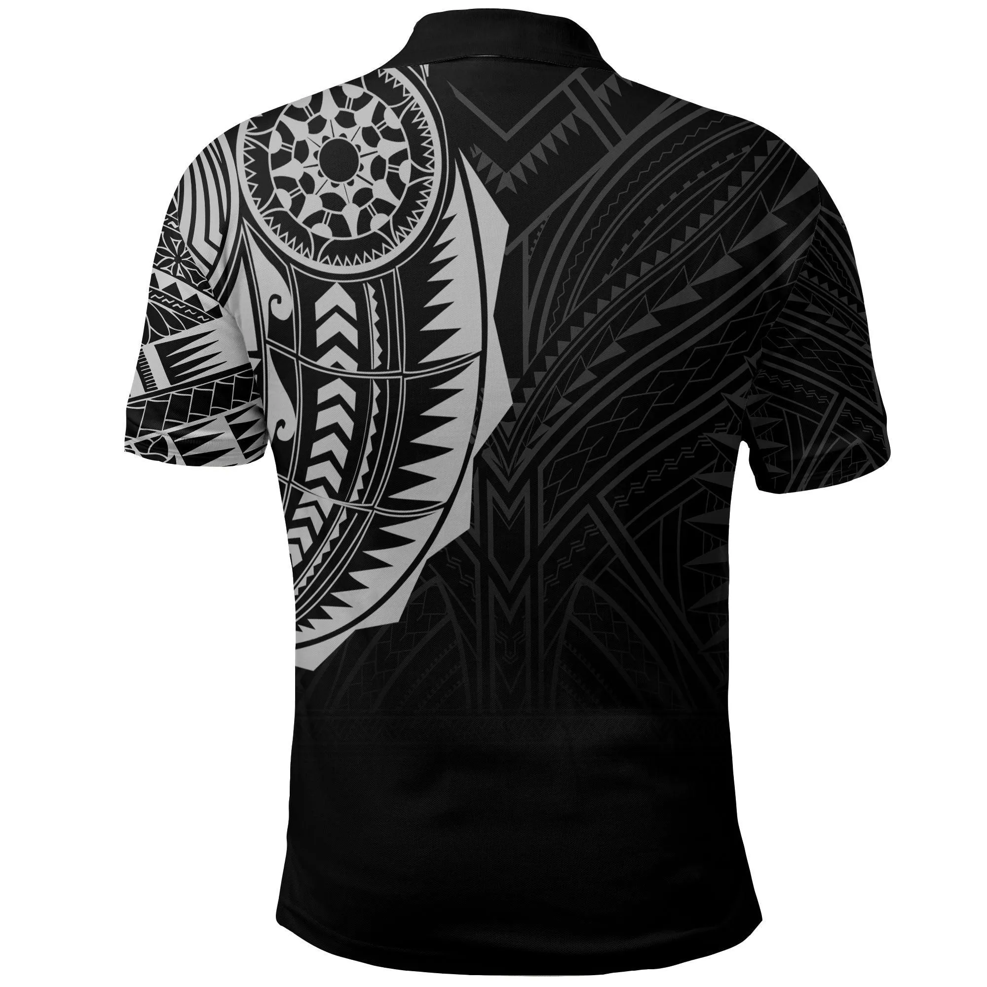 Polynesian Full Sleeve Tattoo Polo Shirt Silver Vibes LT7