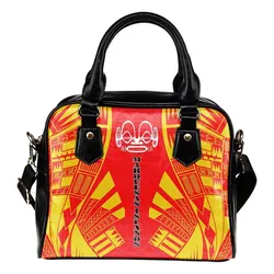 Marquesas Islands Shoulder Handbag - Polynesian Tattoo Flag