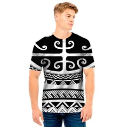Polynesian Tribal Tattoo Pattern Print Mens T-Shirt