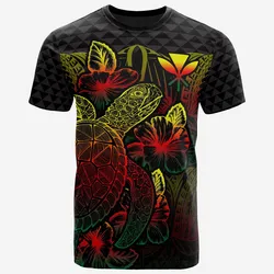 Hawaii Polynesian anaka Maoli Turtle Hibiscus Reggae Unisex 3D T-Shirt All Over Print HNANS