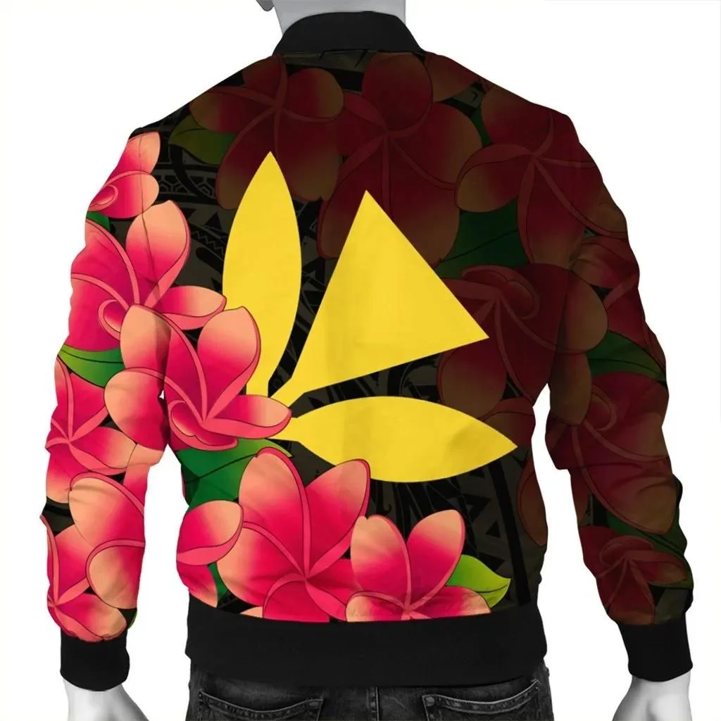 FamilyGater Jacket - Hawaiian Kanaka Plumeria Polynesian Bomber Jacket - AH - J4R