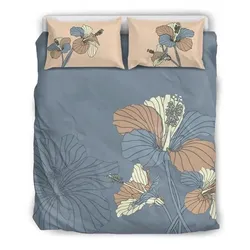 Alohawaii Bedding Set - Cover and Pillow Cases Hawaiian Hibiscus Polynesian - AH - J1
