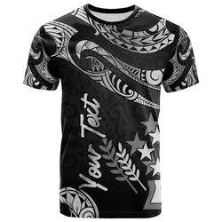 Kosrae Micronesia Custom Personalised T Shirt - Poly Tattoo White Version