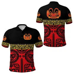 Marquesas Islands Polo Shirt Marquesan Tattoo Special Style - Red LT8