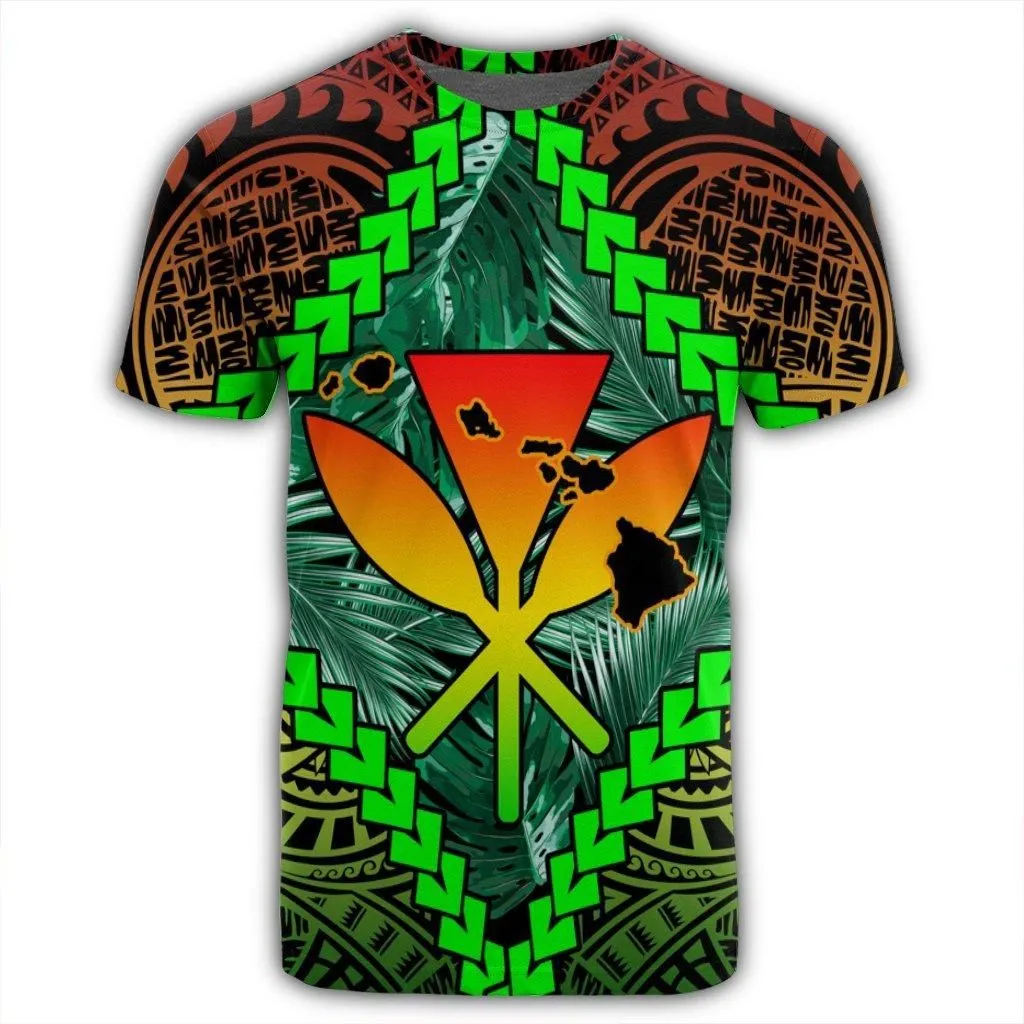 Hawaii Kanaka Kakau Tropical Polynesian T-Shirt - AH