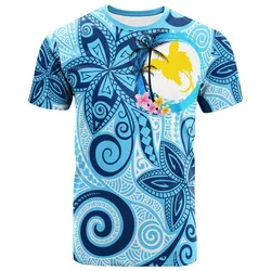 Papua New Guinea T-Shirt - Tribal Plumeria Pattern