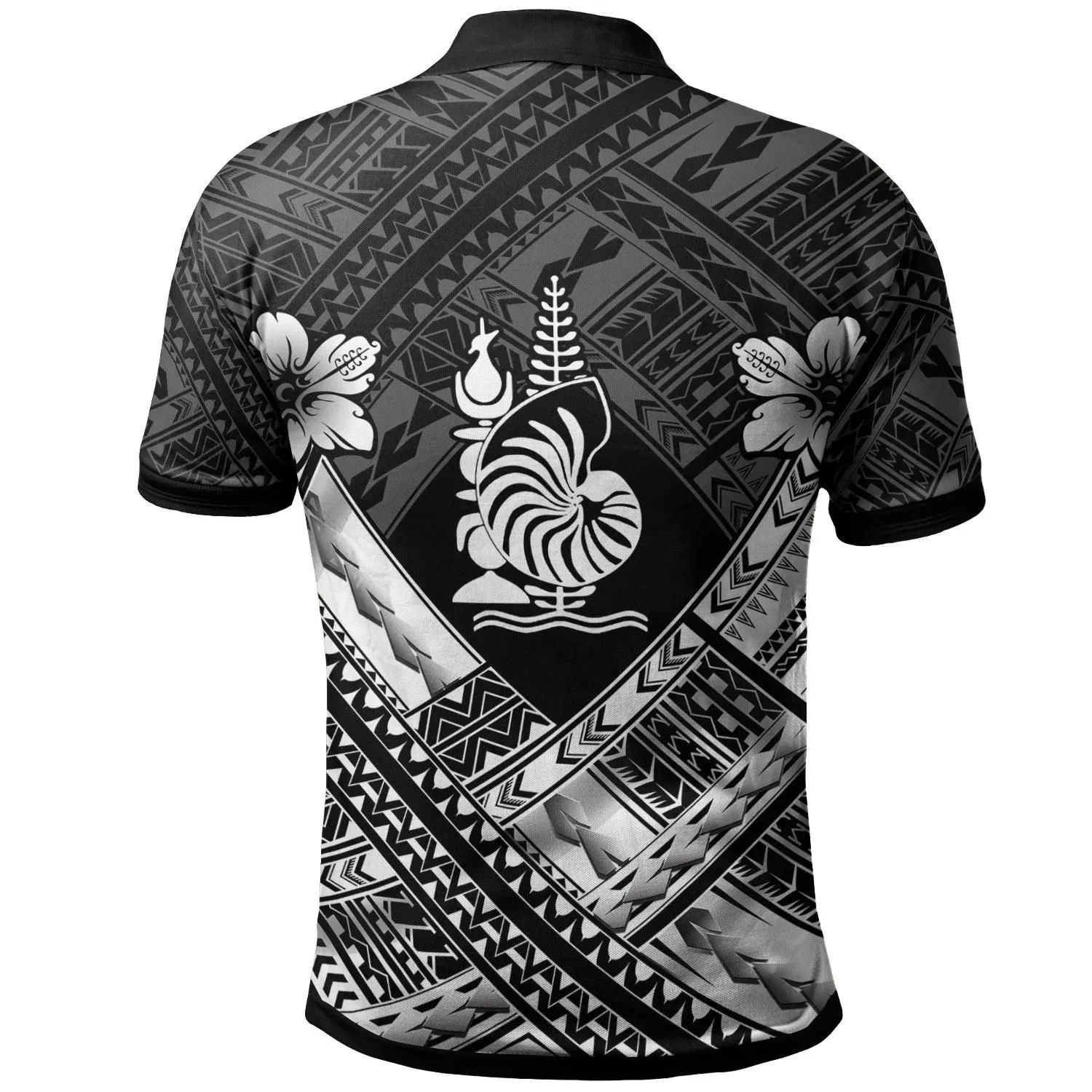 Alohawaii Shirt - Polo Shirt New Caledonia Polynesian New Caledonia White Seal Camisole Hibiscus Style - BN18
