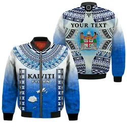 Custom Text And Number Fiji Bomber Jacket Kaiviti Fijian Special Tapa Pattern LT14