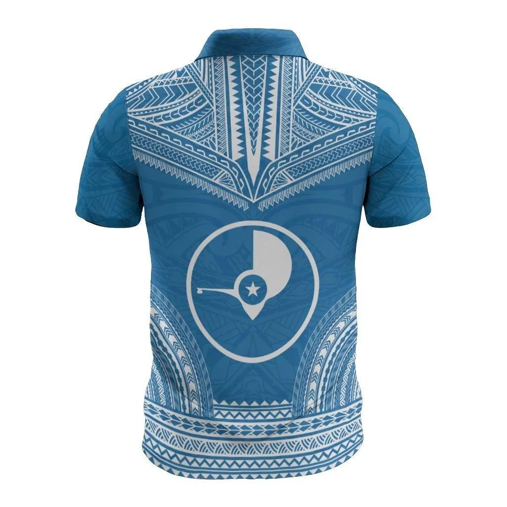 Yap Polo Shirt - Coat Of Arms Polynesian Chief Tattoo Flag Version