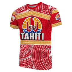 (Custom Personalised) Tahiti Rugby Polynesian Patterns T Shirt
