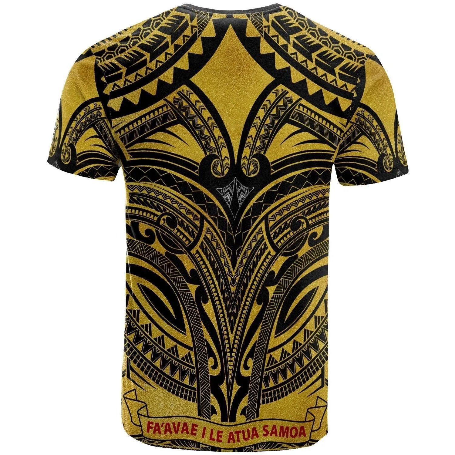 Samoa Premium T shirt - Samoa Coat Of Arms Polynesian Tattoo Gold