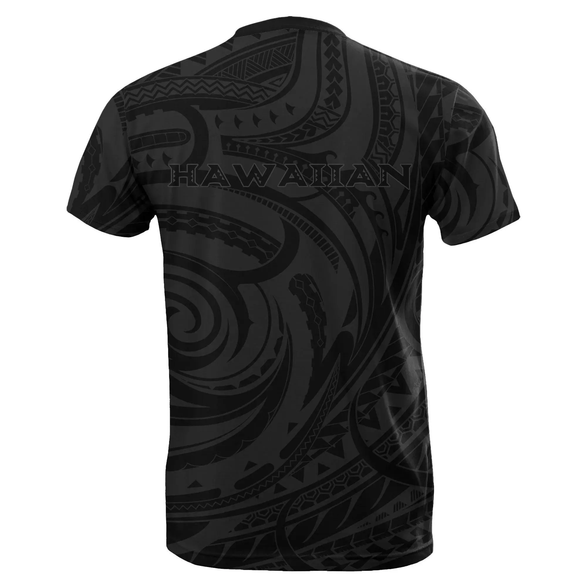 Polynesian Kakau Gray - Hawaii Warrior Football T-Shirt - AH - J1