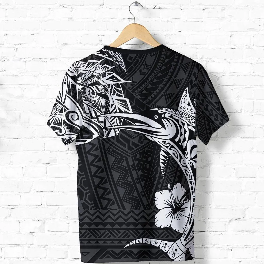 Polynesian Tattoo T shirt, Marlin Hibiscus Shirt