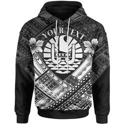Tahiti Custom Personalised Polynesian  Hoodie - Tahiti White Seal Camisole Hibiscus Style