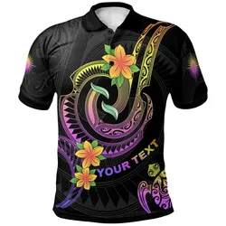 Marshall Islands Custom Personalised Polo Shirt - Plumeria Flowers with Spiral Patterns