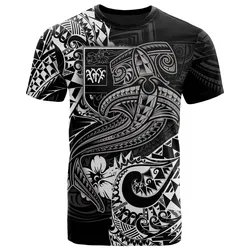 Fiji White Shark Polynesian Tattoo Unisex 3D T-Shirt All Over Print ONBUA