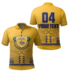 (Custom Text and Number) Niue Rugby Polo Shirt Yellow