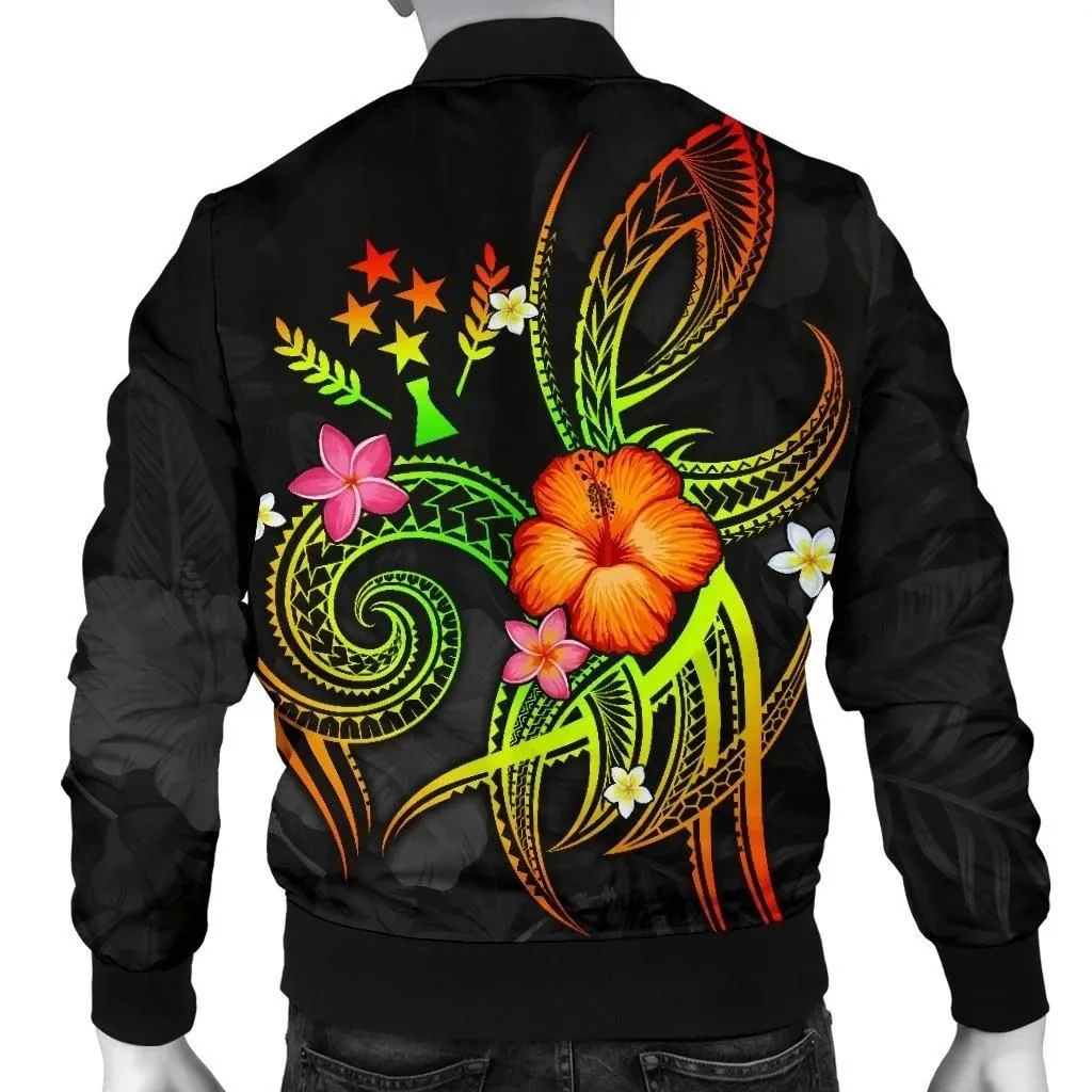 Kosrae Polynesian Men's Bomber Jacket - Legend of Kosrae (Reggae) - BN15