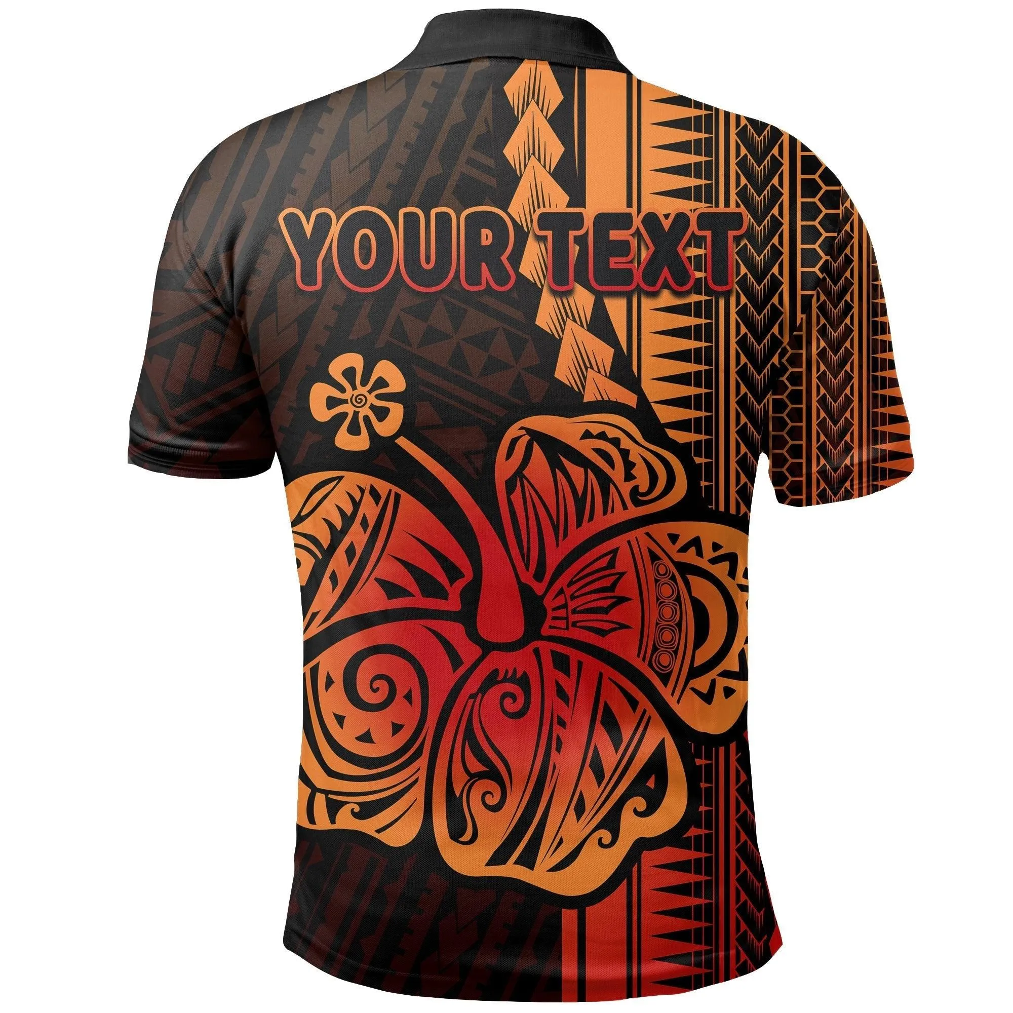 (Custom Personalised) Polynesian Hibiscus Polo Shirt Hawaiian Style No.1 LT6