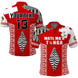(Custom Text and Number) Tonga Rugby Polo Shirt Kupesi Ngatu Mate Maa Tonga LT13