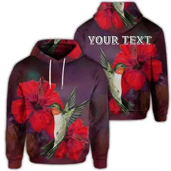 (Personalised) Hawaiian Hummingbird And Hibiscus Polynesian Hoodie