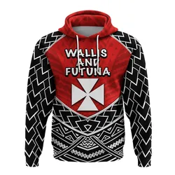 (Custom Personalised) Wallis And Futuna Hoodie - Polynesian Tattoo LT20