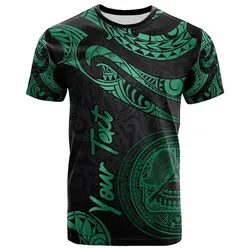 American Samoa Polynesian Custom Personalised T Shirt - Poly Tattoo Green Version