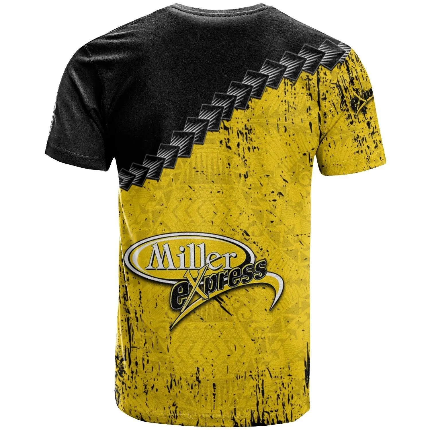 Moose Jaw Miller Express T-shirt Grunge Polynesian Tattoo - CA BASEBALL