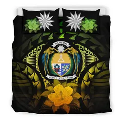FamilyGater Bedding Set - Cover and Pillow Cases Nauru Reggae Hibiscus A24