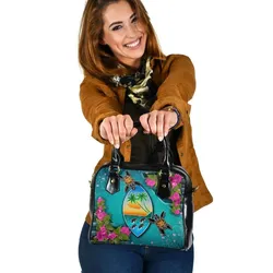 Guam Polynesian Shoulder Handbag - Couple Of Turtles