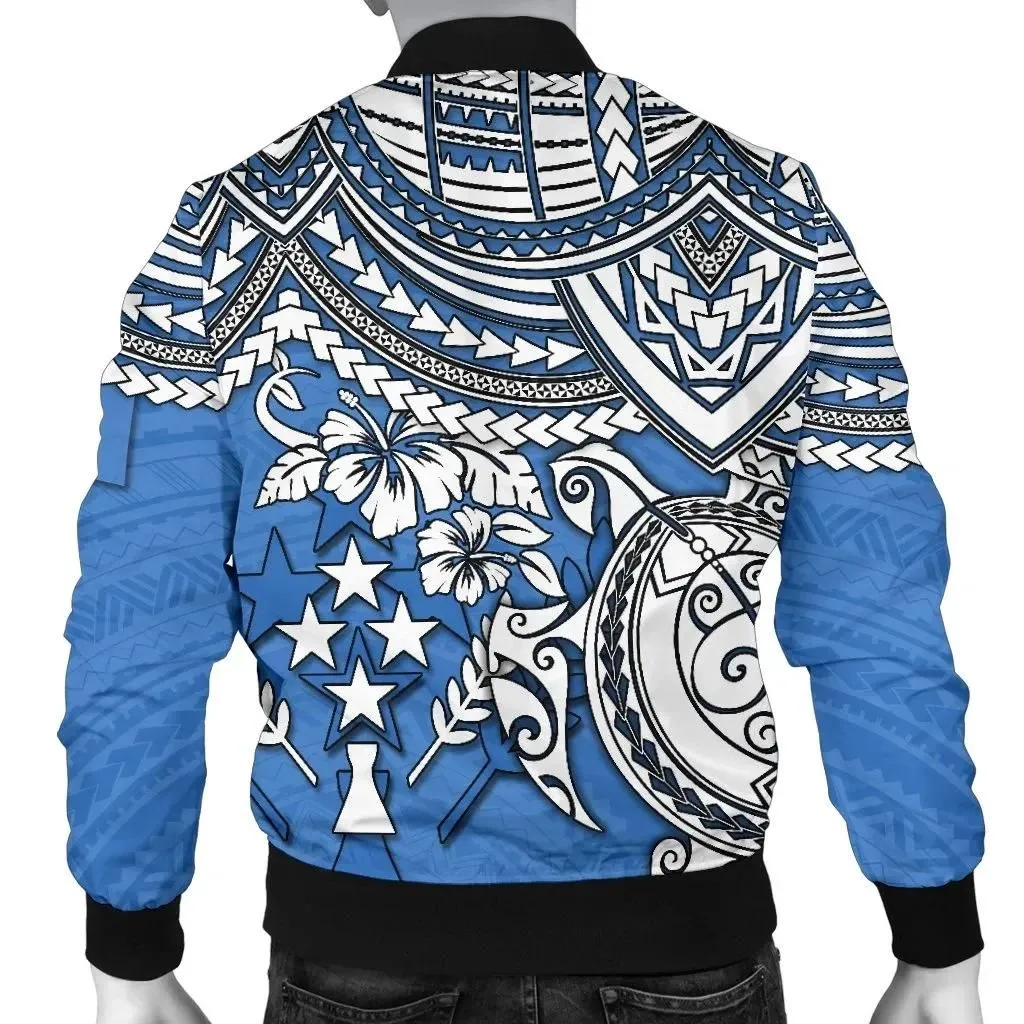 Kosrae Polynesian Bomber Jacket (Men) - Polynesian Turtle - BN15