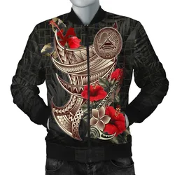 American Samoa Bomber Jacket - Polynesian Tribal Vintage Style