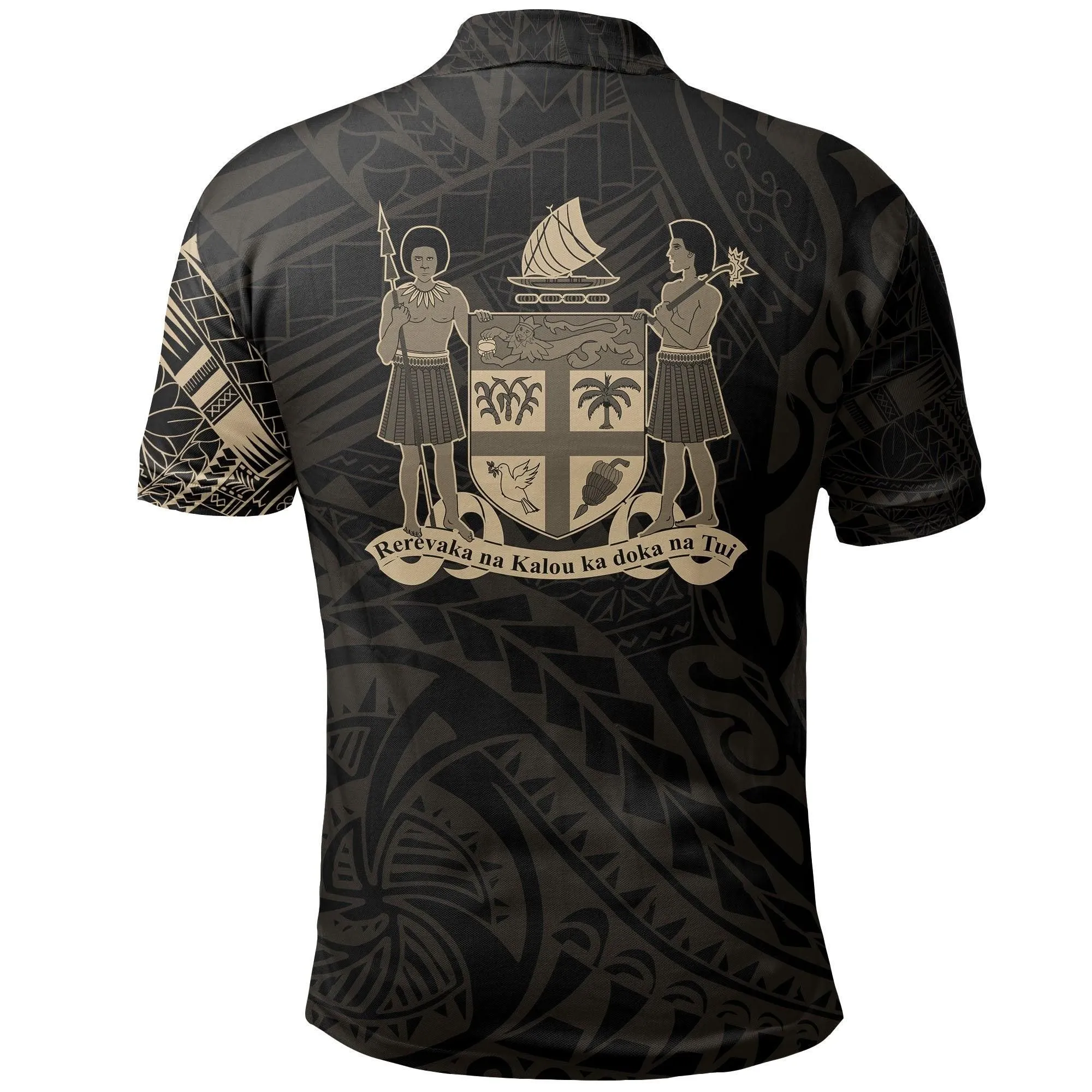 Fiji In My Heart Tattoo Polo Shirt