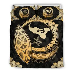Tonga Turtle Hibiscus Map Bedding Set
