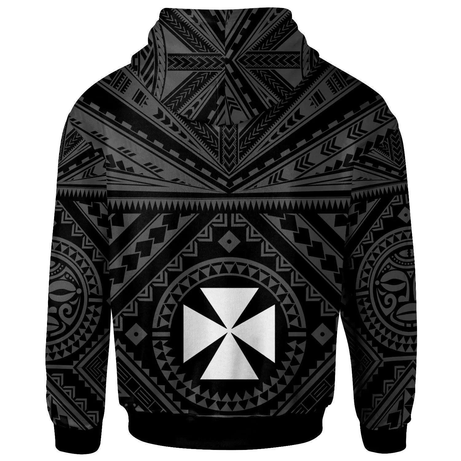 Wallis and Futuna  personalised Hoodie - Wallis and Futuna Seal With Polynesian Tattoo Style