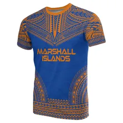Marshall Islands All Over T Shirt - Marshall Islands Seal Polynesian Tattoo