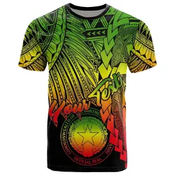 Northern Mariana Islands Polynesian Custom Personalised T shirt - Tribal Wave Tattoo Reggae