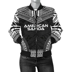 American Samoa Polynesian Chief Women'S Bomber Jacket - Black Version - Bn10